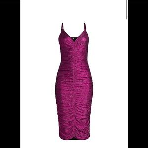 Black Halo Eliana Ruched Bodycon Dress